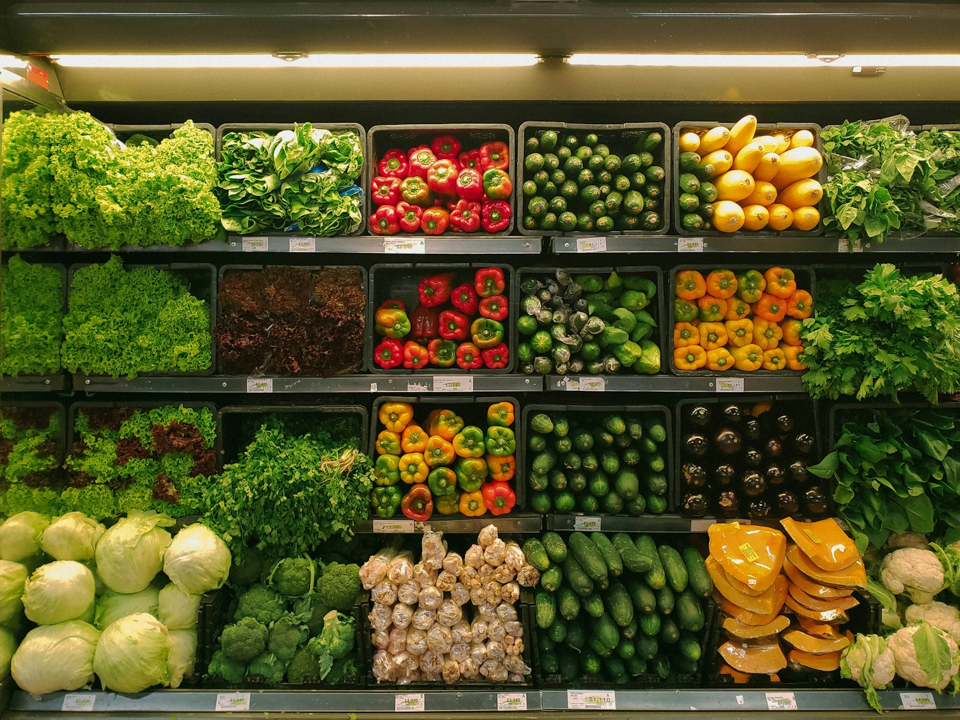Étal de produits alimentaires, photographie d’illustration